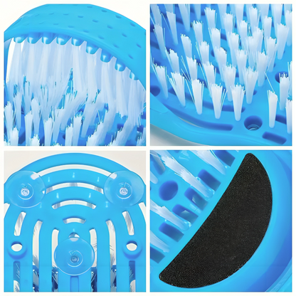 Bathroom Foot Care Tool Easy Feet Massager Clean Slipper with Scrubber Brush