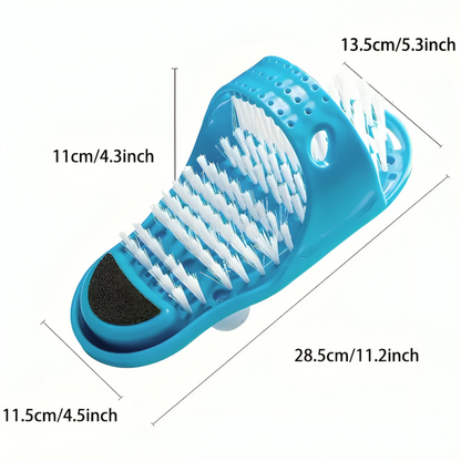 Bathroom Foot Care Tool Easy Feet Massager Clean Slipper with Scrubber Brush