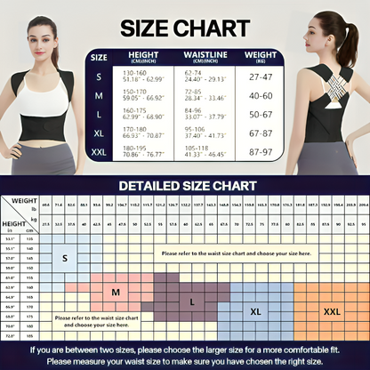 Adjustable Back Posture Corrector/ Slouching Relieve Pain Belt Men/Women With FREE Sweat Belt