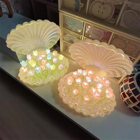 Tulip Night Light Flower Lamp Shell Light