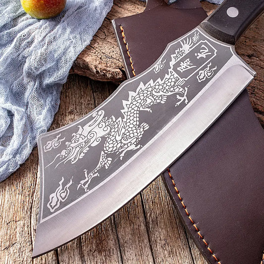 Dragon Chopping Knife Stainless Steel Blade